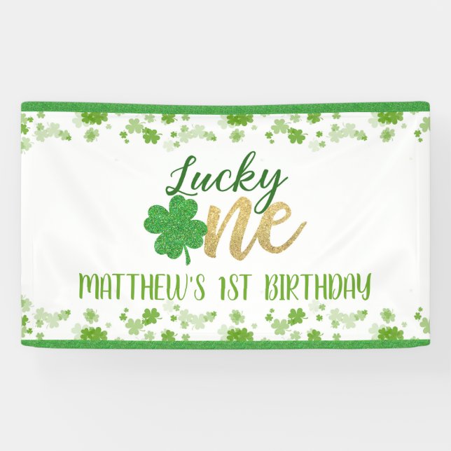 Banderoles Lucky One First Birthday Banner (Horizontal)