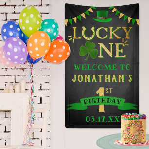 Banderoles Lucky One St. Patrick's Day 1er anniversaire Bienv