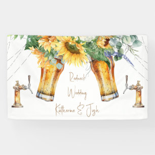Banderoles Lumières de mariage Sunflower Redneck Bière 
