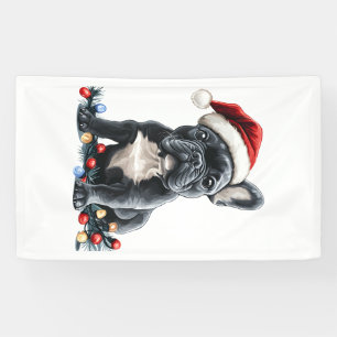 Banderoles Lumières de Noël Bouledogue Français Cadeaux Chien