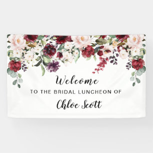 Banderoles Lunchère de bienvenue de la mariée rose rouge