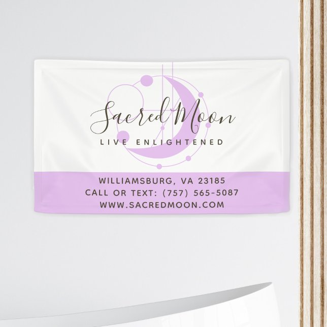 Banderoles Lune métaphysique Minimaliste violet (Créateur téléchargé)