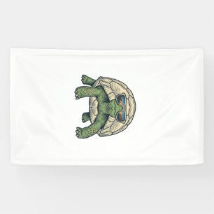 Banderoles Lunettes de soleil tortue Vintage Vector Design_1