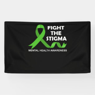 Banderoles Lutter contre le Ruban vert Stigma santé mentale
