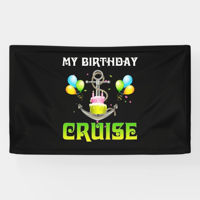 Banderoles Ma croisière d'anniversaire - Croisière amusante (Horizontal)
