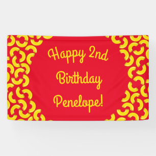 Banderoles Mac et Fromage Enfant 1er Anniversaire Parti Macar