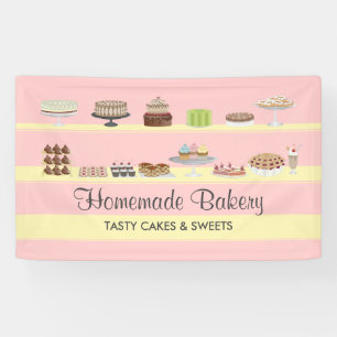 Banderoles Magasin de bonbons sucrés gâteaux de boulangerie s