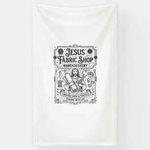 Banderoles Magasin de tissus Jésus Mercerie Magasin de tissus