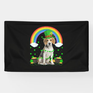 Banderoles Magique Rainbow Leprechaun Beagle Chien St. Patric