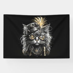 Banderoles Magnifique chat steampunk