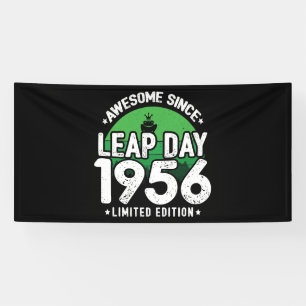 Banderoles Magnifique depuis 1956 - Leap Day Leap Année Anniv