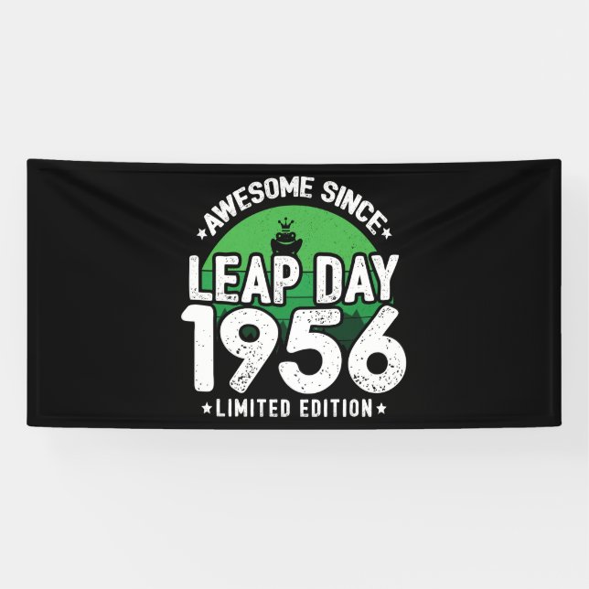 Banderoles Magnifique depuis 1956 - Leap Day Leap Année Anniv (Horizontal)