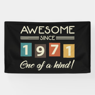 Banderoles Magnifique depuis 1971 Retro 50e anniversaire