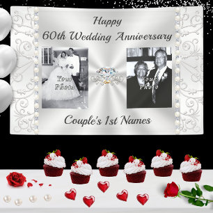 Banderoles Magnifiques décorations pour les 60 ans de mariage