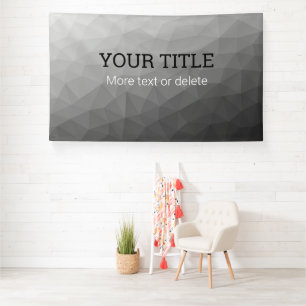 Banderoles Maille géométrique gris clair Triangle texte perso