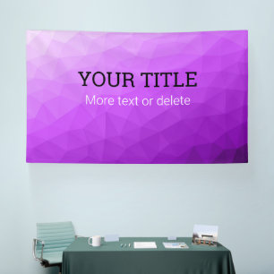 Banderoles Maille géométrique violette Triangle texte personn