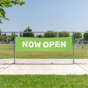 Banderoles Maintenant Ouvert Vert Entreprise Petite Grande