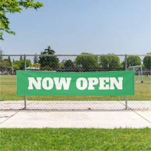 Banderoles Maintenant Ouvrir Custom New Business White Green 