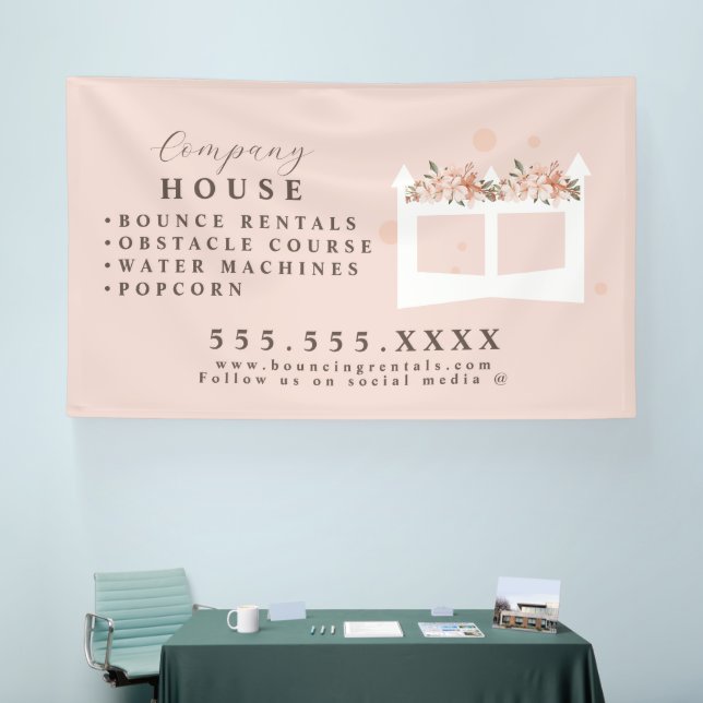 Banderoles Maison de Château Gonflable Blanc Location de Sall (Salon professionnel)