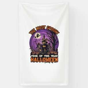 Banderoles Maison hantée de Halloween la plus effrayante Sorc