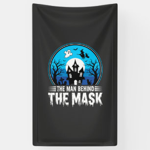 Banderoles Maison Hantée Halloween Homme Derrière le Masque