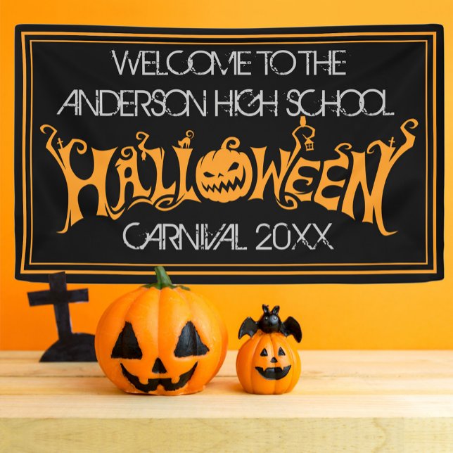 Banderoles Maison hantée Halloween personnalisée Carnaval Noi (Créateur téléchargé)