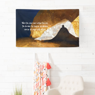 Banderoles Maître Reiki Maître de méditation Yoga d'or noir