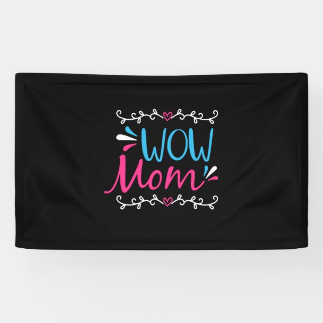 Banderoles Maman Art Wow maman (Horizontal)