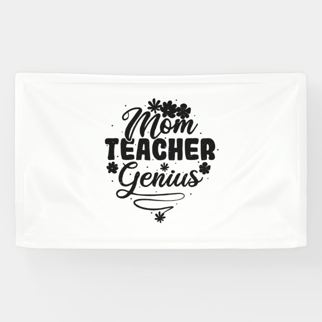 Banderoles Maman Enseignant Genius (Horizontal)