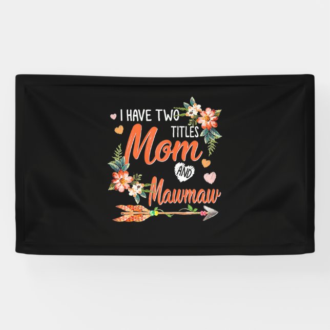 Banderoles Maman Et Mawmaw Anniversaire (Horizontal)