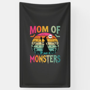 Banderoles Maman Halloween de monstres Sorcière Coucher de so