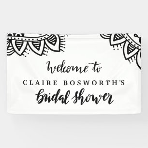 Banderoles Mandala Fête des mariées manuscrite Boho