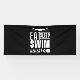 Banderoles Mangez Sleep Swim Répéter