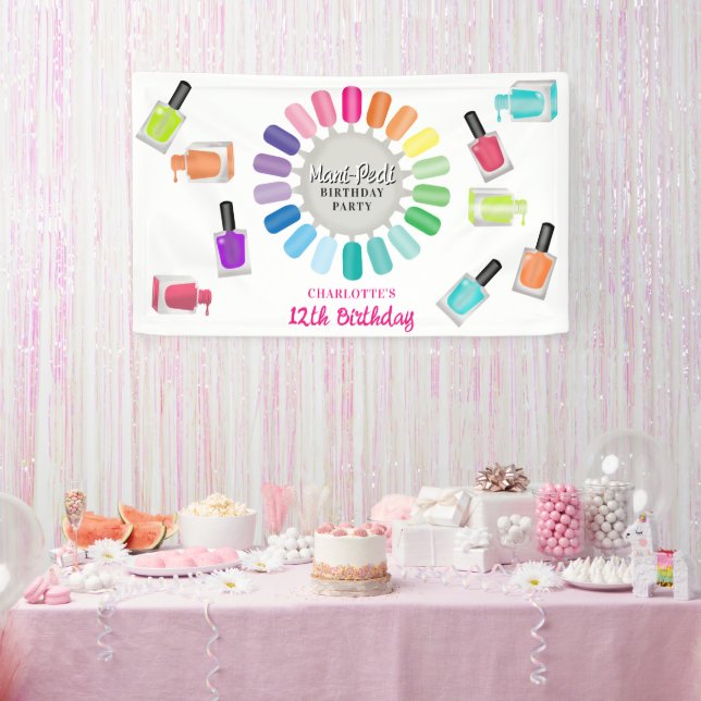Banderoles Manucure Pédicure Filles Anniversaire Ongles (Fête)