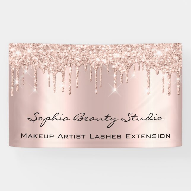 Banderoles Maquillage Artiste Eyelash Rose Drives Parties sci (Horizontal)