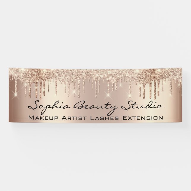 Banderoles Maquillage Artiste Eyelash Rose Gold Drives Coiffe (Horizontal)