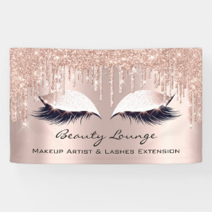 Banderoles Maquillage Artiste Lashes Extension Salon des chev
