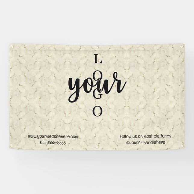 Banderoles Marble Company Logo Convention Market (Horizontal)