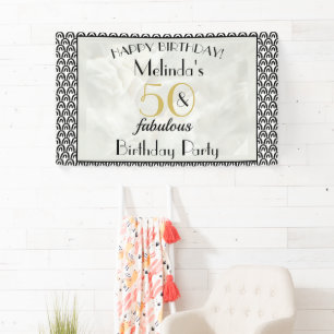 Banderoles Marbre Art Déco 50 & Fabuleux anniversaire