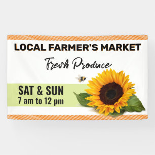 Banderoles Marché de producteurs de tournesol