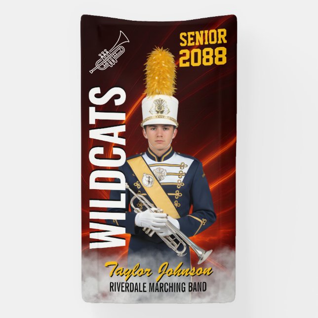 Banderoles Marching Band Senior Class Custom Sports Photo (Verticale)