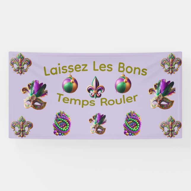Banderoles Mardi Gras Banner (Horizontal)
