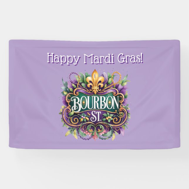 Banderoles Mardi Gras Banner (Horizontal)