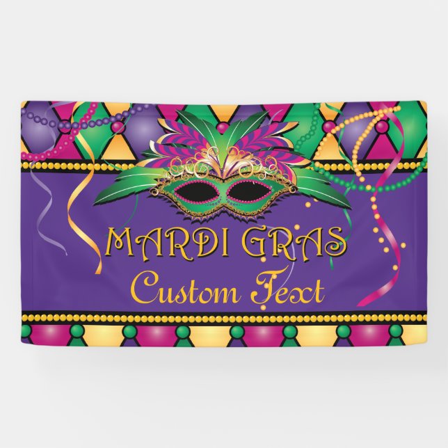 Banderoles Mardi gras, partie faite sur commande (Horizontal)