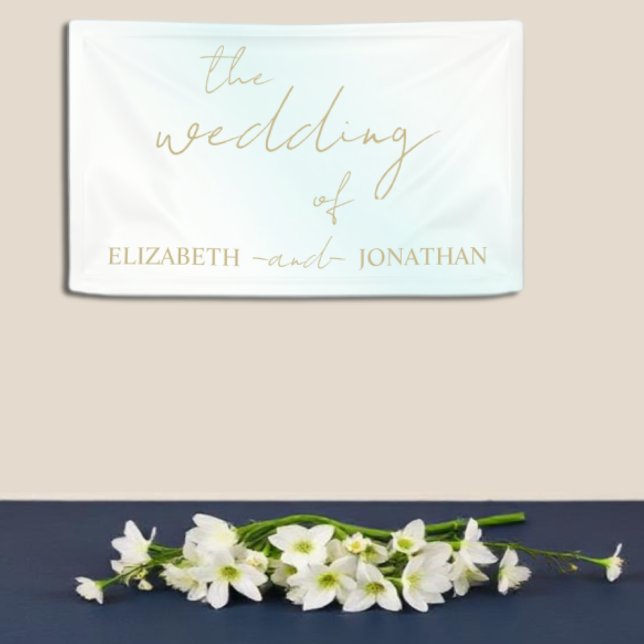 Banderoles Mariage d'aquarelle bleu (Créateur téléchargé)