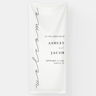 Banderoles Mariage de bienvenue de script minimaliste moderne