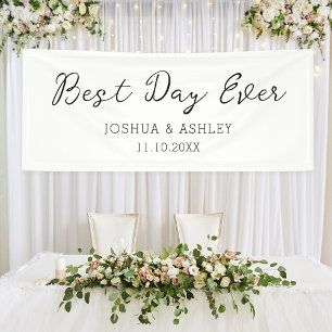 Banderoles Mariage de calligraphie de script du meilleur jour