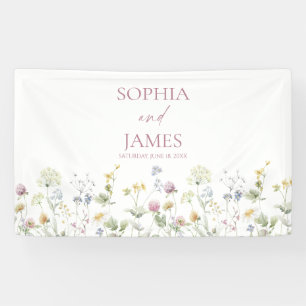 Banderoles Mariage de jardin floral de fleurs sauvages