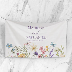 Banderoles Mariage de jardin floral de fleurs sauvages