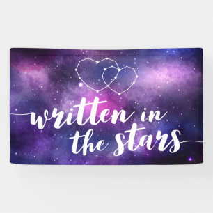 Banderoles Mariage de la Galaxie Céleste Écrit dans les Étoil